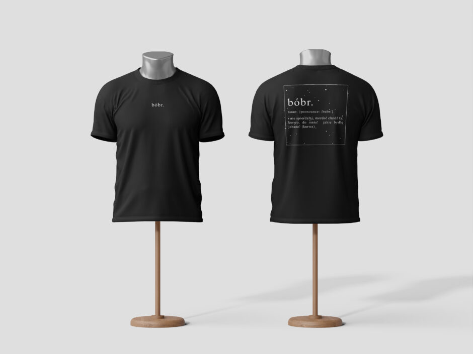 bóbr. definition T-shirt<br>(black)