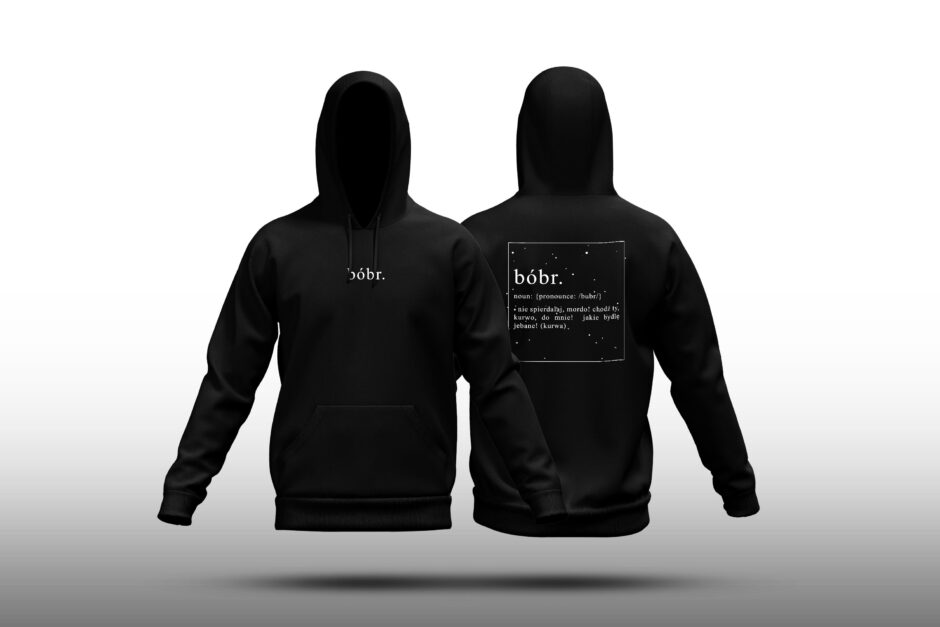 bóbr. definíció hoodie<br>(fekete)