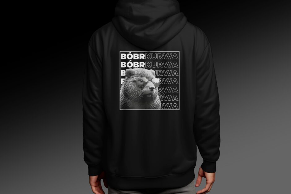 BÓBRkurwa Hoodie<br>(napszemüveges-fekete)